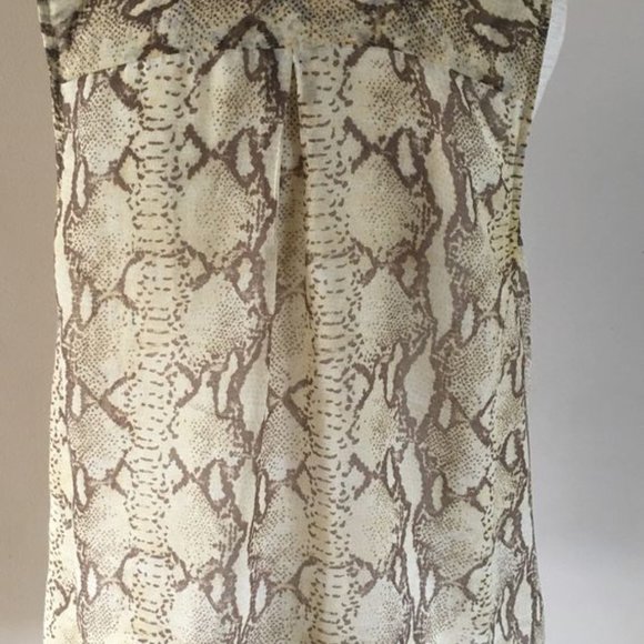 H&M Sheer Snake Skin Print Blouse - Picture 5 of 8